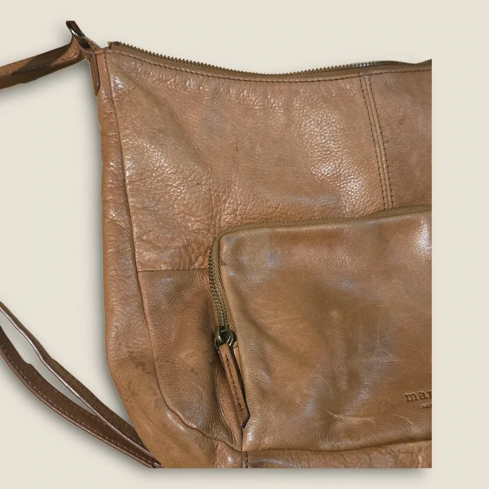 Vintage Margot New York Leather Hobo Bag 2000s 13x13